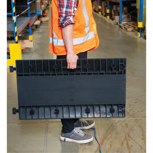 Polyurethane Cable Protector, 3 Channels, 35.43" L x 19.69" W x 3" H Maritime Industrial Rubber