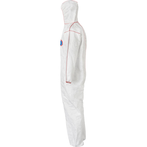 SFR Coveralls with Hood, Medium, White, Tyvek&reg; 400 Maritime Industrial Rubber