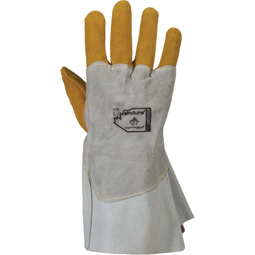 Gants de soudage 335DBP Endura, Cuir de vache refendu/Cuir d'&eacute;lan refendu, Taille Petit Maritime Industrial Rubber