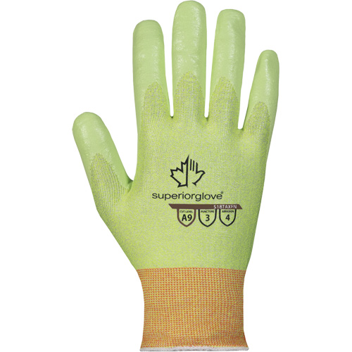 Hi-Viz S18TAXFN Cut-Resistant Gloves, Size 6, 18 Gauge, Foam Nitrile Coated, TenActiv Shell, ASTM ANSI Level A9 Maritime Industrial Rubber