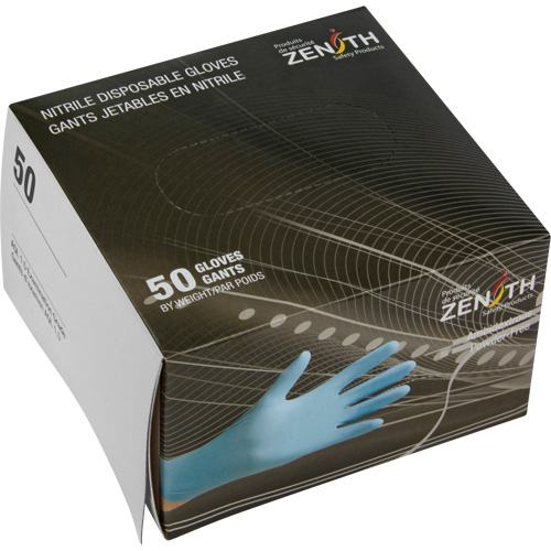 Emballages de gants jetables pour machine distributrice, Petit, Nitrile, 4,5 mils, Sans poudre, Bleu, Classe 2 Maritime Industrial Rubber