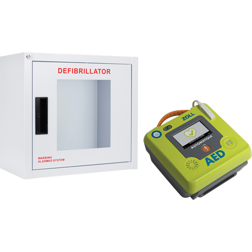 AED 3 AED & Wall Cabinet Kit, Automatic, English, Class 4 Maritime Industrial Rubber