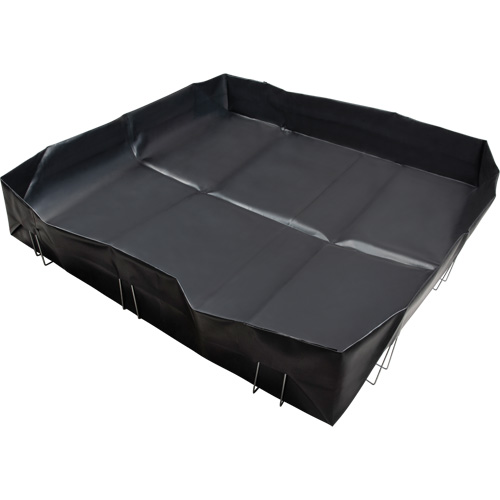 Berme &agrave; support en fil m&eacute;tallique, Capacit&eacute; 479 gal. US, 8' la x 10' lo x 12" h, Support en L Maritime Industrial Rubber