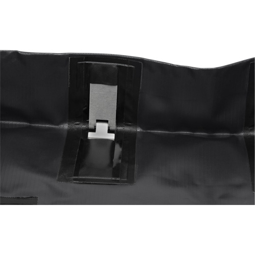 Collapsible Berm, 30 US gal. Capacity, 3' W x 3' L x 6" H, Snap-Up Bracket Maritime Industrial Rubber