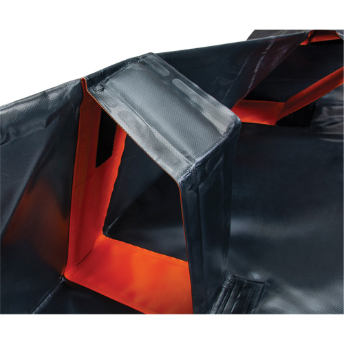 IBX Wall Pop-Up Berm, 4488 US gal. Capacity, 12' W x 50' L x 12" H, Snap-Up Bracket Maritime Industrial Rubber