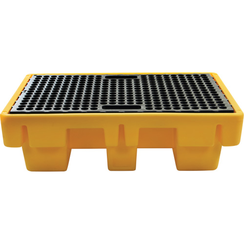 2-Drum Spill Pallet, 61 US gal. Spill Capacity, 51.5" x 36" x 15" Maritime Industrial Rubber