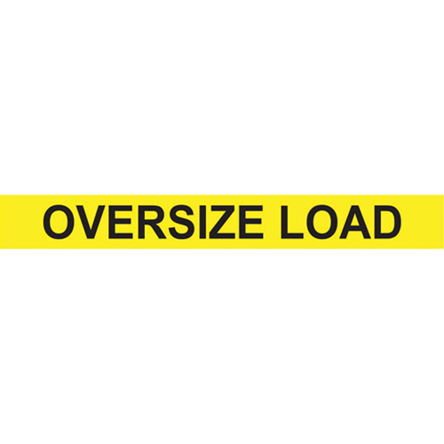 Oversize Load Heavy Haul Sign, Decal/Vinyl, 96" W x 12" H Maritime Industrial Rubber
