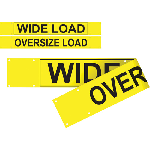 Banni&egrave;re wide load/oversized load &agrave; deux c&ocirc;t&eacute;s, Vinyle, 96" la x 12" h Maritime Industrial Rubber