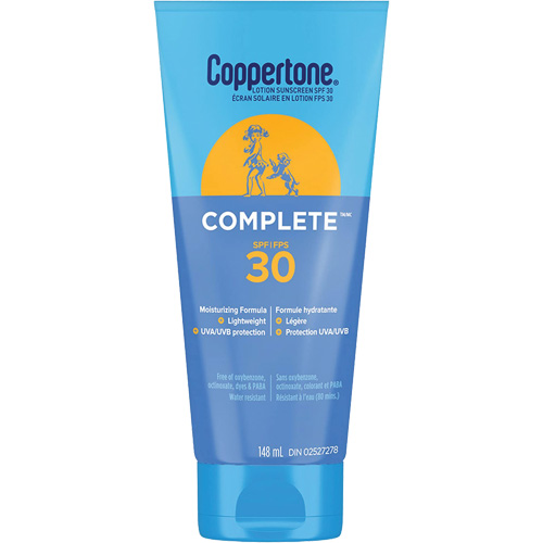 Protection solaire compl&egrave;te Coppertone, FPS 30, Lotion Maritime Industrial Rubber