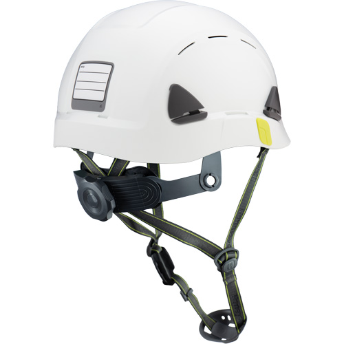 Casque de s&eacute;curit&eacute; d'escalade Fibre Metal, R&eacute;pond aux normes CSA type 2, Suspension Rochet, Ventil&eacute; Maritime Industrial Rubber