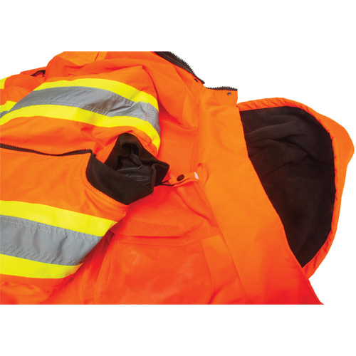 Waterproof 7-in-1 Winter Parka, High Visibility Orange, Medium Maritime Industrial Rubber