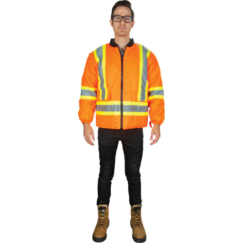 Waterproof 7-in-1 Winter Parka, High Visibility Orange, Medium Maritime Industrial Rubber