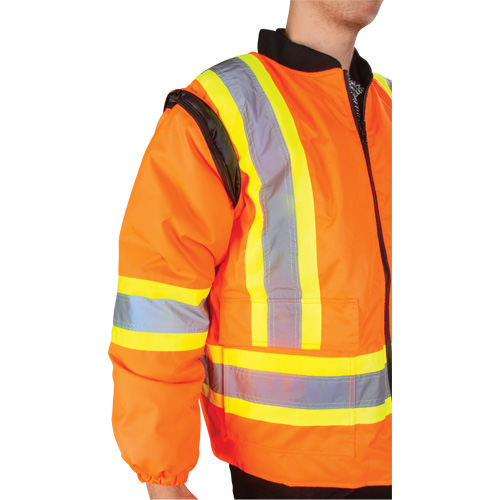 Waterproof 7-in-1 Winter Parka, High Visibility Orange, Medium Maritime Industrial Rubber