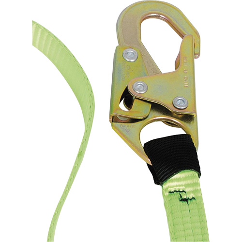 SA-54000-6 Shock Absorbing Lanyard, 6', Snap Hook Center, Snap Hook Leg Ends, Polyester Maritime Industrial Rubber