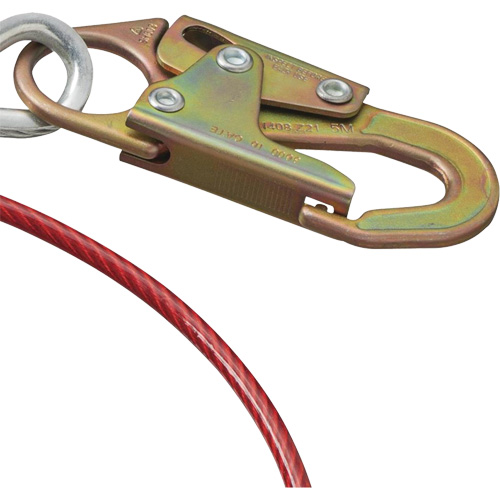 AS-21210-6 6' Cable Anchor with Snap Hook & O-Ring, Sling, Temporary Use Maritime Industrial Rubber