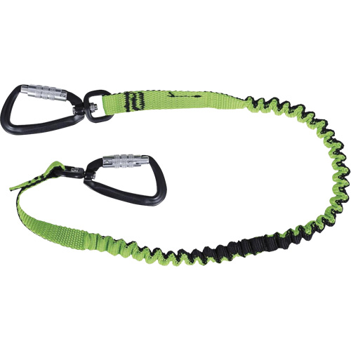 TT-9903-BULK Slim Line Tool Lanyard Box, Bungee, Dual Carabiner Maritime Industrial Rubber