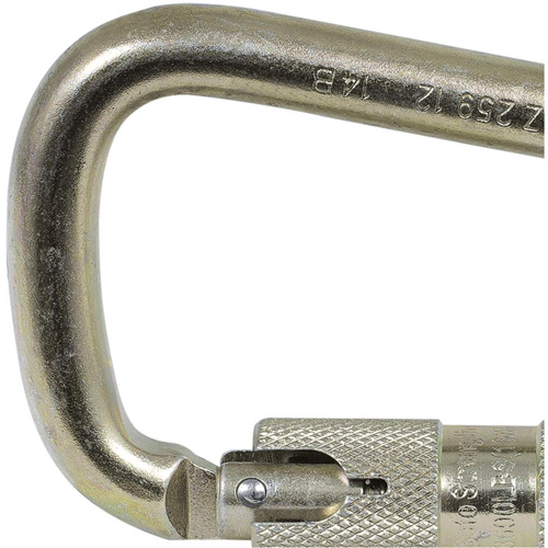 CP-03015-1 Zinc Plated Carabiner with 1" Gate Opening, Steel Maritime Industrial Rubber