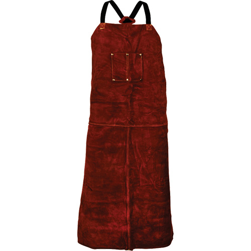 Tablier en cuir de vache Tillman 3842, Salopette, 42" lo, Brun Maritime Industrial Rubber