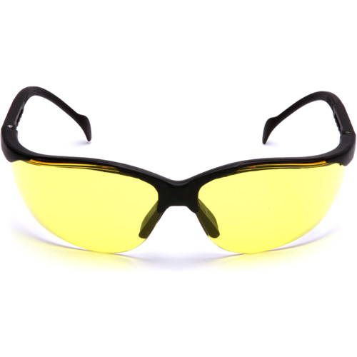 Lunettes de s&eacute;curit&eacute; &agrave; demi-monture Venture II, Lentille Ambr&eacute;e, ANSI Z87+/MCEPS GL-PD 10-12/R&eacute;pond ou surpasse la norme CSA Z94.3 Maritime Industrial Rubber