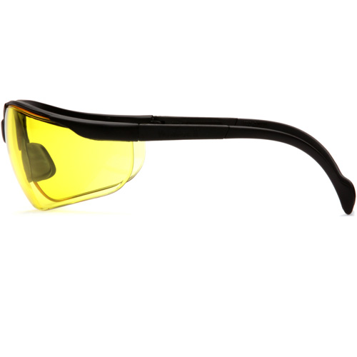 Lunettes de s&eacute;curit&eacute; &agrave; demi-monture Venture II, Lentille Ambr&eacute;e, ANSI Z87+/MCEPS GL-PD 10-12/R&eacute;pond ou surpasse la norme CSA Z94.3 Maritime Industrial Rubber