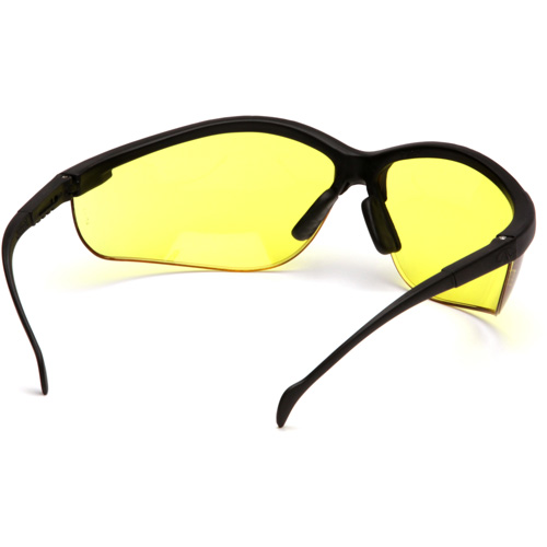 Lunettes de s&eacute;curit&eacute; &agrave; demi-monture Venture II, Lentille Ambr&eacute;e, ANSI Z87+/MCEPS GL-PD 10-12/R&eacute;pond ou surpasse la norme CSA Z94.3 Maritime Industrial Rubber
