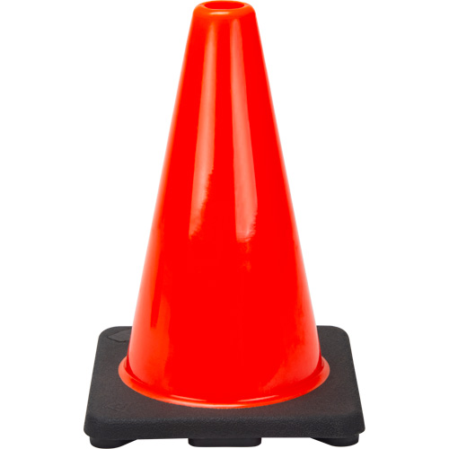 C&ocirc;ne de signalisation de premi&egrave;re qualit&eacute;, 12", Orange Maritime Industrial Rubber