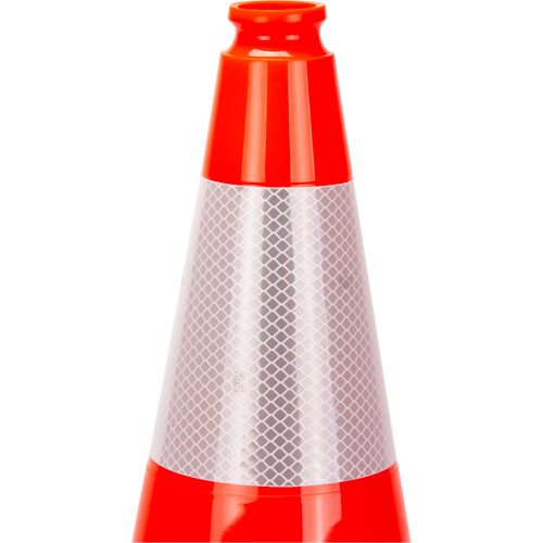 Premium Traffic Cone, 18", Orange, 6" Reflective Collar(s) Maritime Industrial Rubber