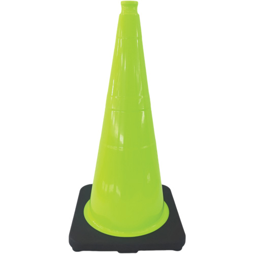 C&ocirc;ne de signalisation de premi&egrave;re qualit&eacute;, 18", Vert lime Maritime Industrial Rubber