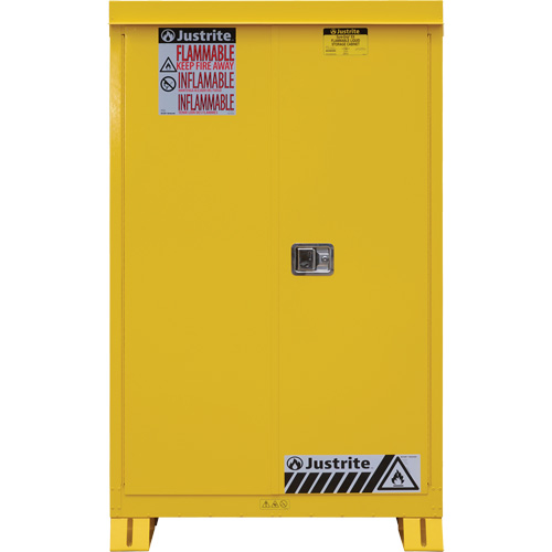 Outdoor Flammable Storage Cabinet, 45 gal., 2 Door, 43" W x 65" H x 18" D Maritime Industrial Rubber