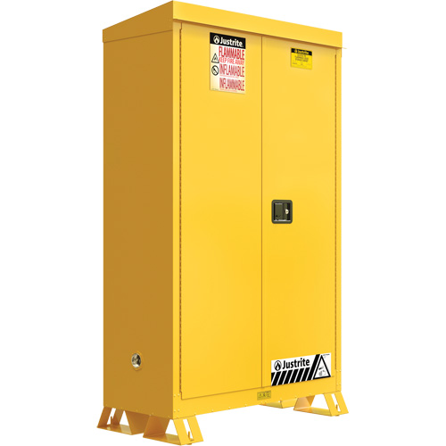 Outdoor Flammable Storage Cabinet, 45 gal., 2 Door, 43" W x 65" H x 18" D Maritime Industrial Rubber
