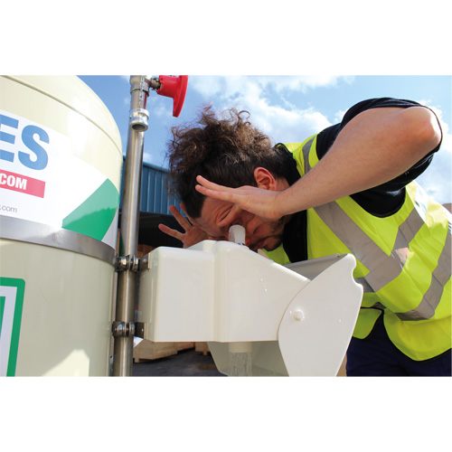 Mobile Self-Contained Emergency Safety Shower with Eye & Face Wash, 30 gal. Capacity, Meets None Maritime Industrial Rubber