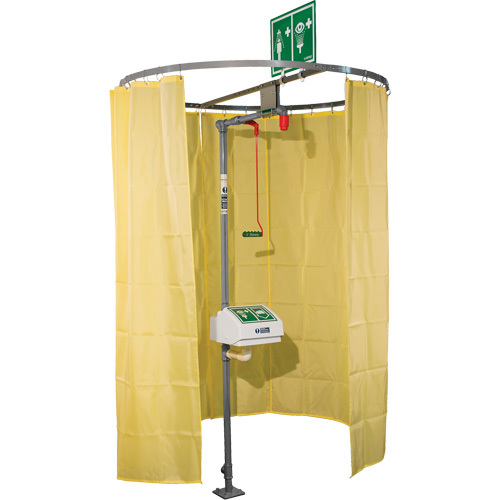 Pipe Mounted Safety Shower Modesty Curtain Maritime Industrial Rubber