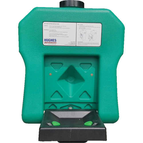 Poste de douche oculaire portable autonome, Aliment&eacute; par gravit&eacute;, Capacit&eacute; 16 gal., Conformit&eacute; ANSI Z358.1 Maritime Industrial Rubber