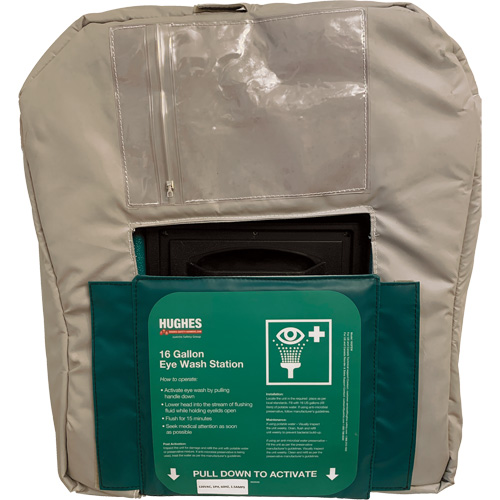 Enveloppe isol&eacute;e pour douche oculaire de 16 gallons aliment&eacute;e par gravit&eacute; Maritime Industrial Rubber
