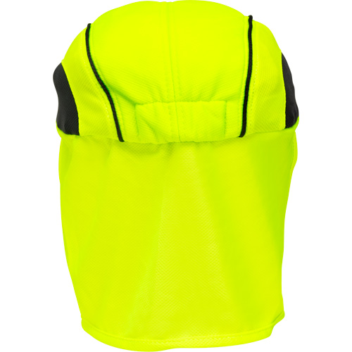 Cooling Hat with Neck Shade, Hi-Vis Lime Maritime Industrial Rubber