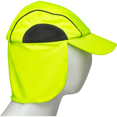 Cooling Hat with Neck Shade, Hi-Vis Lime Maritime Industrial Rubber