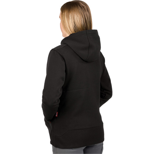 M12 Heated Hoodie with Battery, Women's, Medium, Black, Poly-Cotton Maritime Industrial Rubber