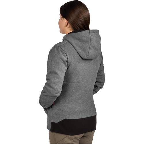 M12 Heated Hoodie with Battery, Women's, Medium, Grey, Poly-Cotton Maritime Industrial Rubber