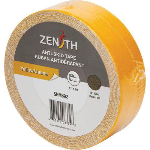 Anti-Skid Tape, 2" x 60', Yellow Maritime Industrial Rubber