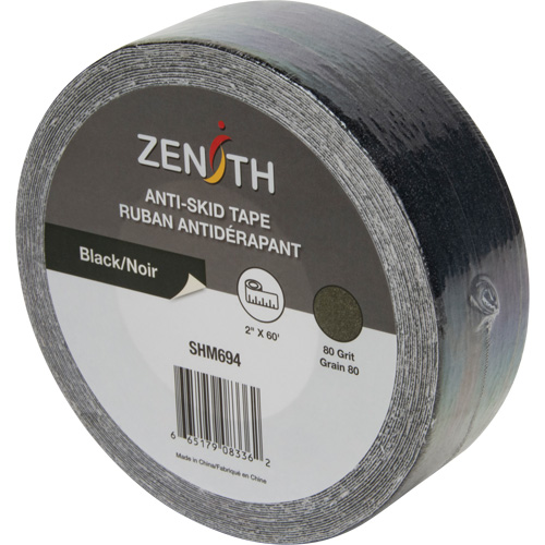 Anti-Skid Tape, 2" x 60', Black Maritime Industrial Rubber