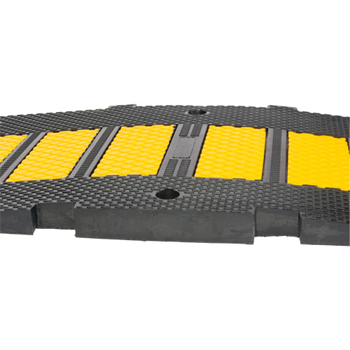 Middle Speed Hump, Rubber, 2' L x 8" W x 1-1/4" H Maritime Industrial Rubber