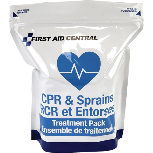 9-Piece CPR & Sprains Refill Pack for Emergency Response First Aid Kit Maritime Industrial Rubber