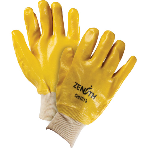 Gants &agrave; fini rugueux et r&eacute;sistants aux produits chimiques, Taille 9, 10" lo, PVC, Doublure en Interlock, 47-mil Maritime Industrial Rubber