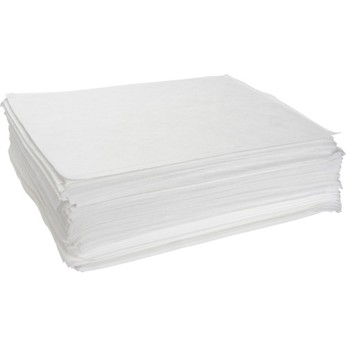 Feuilles absorbantes souffl&eacute;es, Huile seulement, 15" x 19", 12 gal. d'absorption Maritime Industrial Rubber