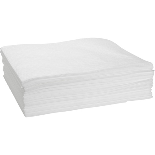 Bonded Sorbent Pads, Oil Only, 15" x 19", 14 gal. Absorbancy Maritime Industrial Rubber