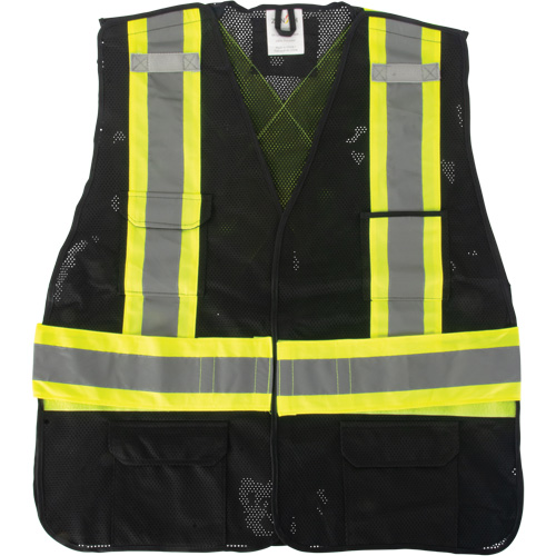 Veste d'arpenteur conforme aux normes de la CSA, Noir, Moyen, Polyester Maritime Industrial Rubber