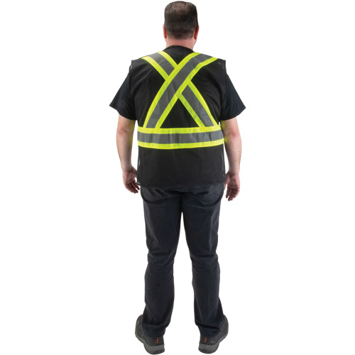 Veste d'arpenteur conforme aux normes de la CSA, Noir, Moyen, Polyester Maritime Industrial Rubber
