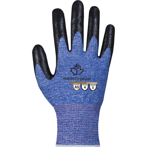 Gant extr&ecirc;mement r&eacute;sistant aux coupures, Taille 7, Calibre 13, Rev&ecirc;tement Mousse de nitrile, Enveloppe en TenActiv, ASTM ANSI niveau A9 Maritime Industrial Rubber