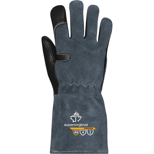 Gants de soudage MIG Endura 398KGLBGL, Cuir fleur de vache, Taille T-petit Maritime Industrial Rubber