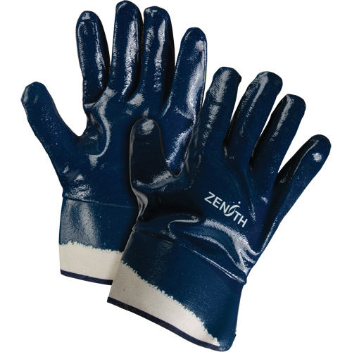 Gants &agrave; poignet de s&eacute;curit&eacute; de poids lourd, 10/T-Grand, R&ecirc;vetement Nitrile, Enveloppe en Coton Maritime Industrial Rubber